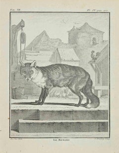 Le Renard - Etching by Jean Charles Baquoy - 1771