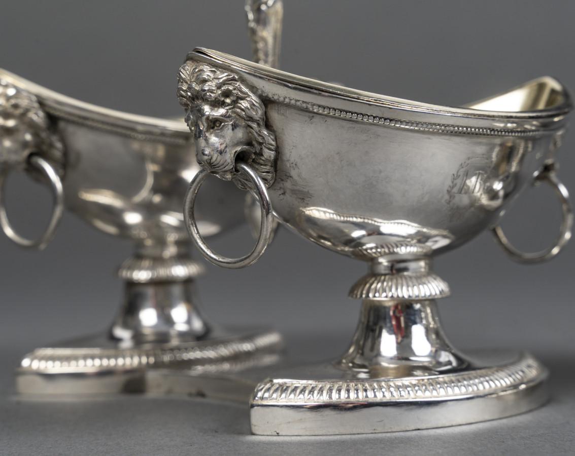 JEAN-CHARLES CAHIER Paire de double Salerons en argent Epoque 1er EMPIRE 5
