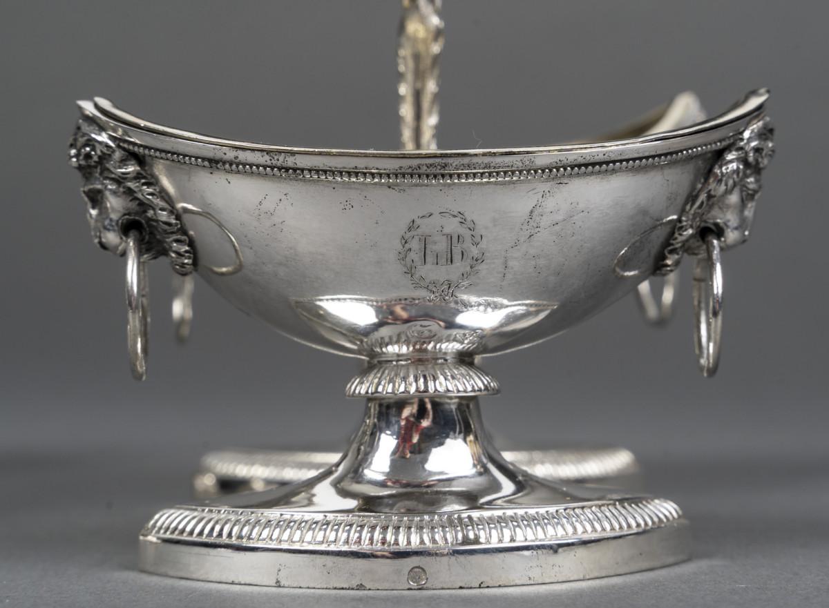 JEAN-CHARLES CAHIER Paire de double Salerons en argent Epoque 1er EMPIRE 1