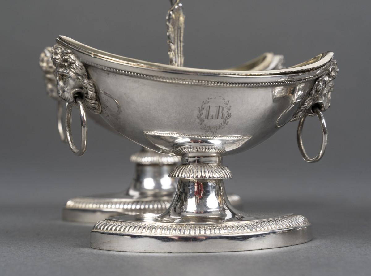 JEAN-CHARLES CAHIER Paire de double Salerons en argent Epoque 1er EMPIRE 2
