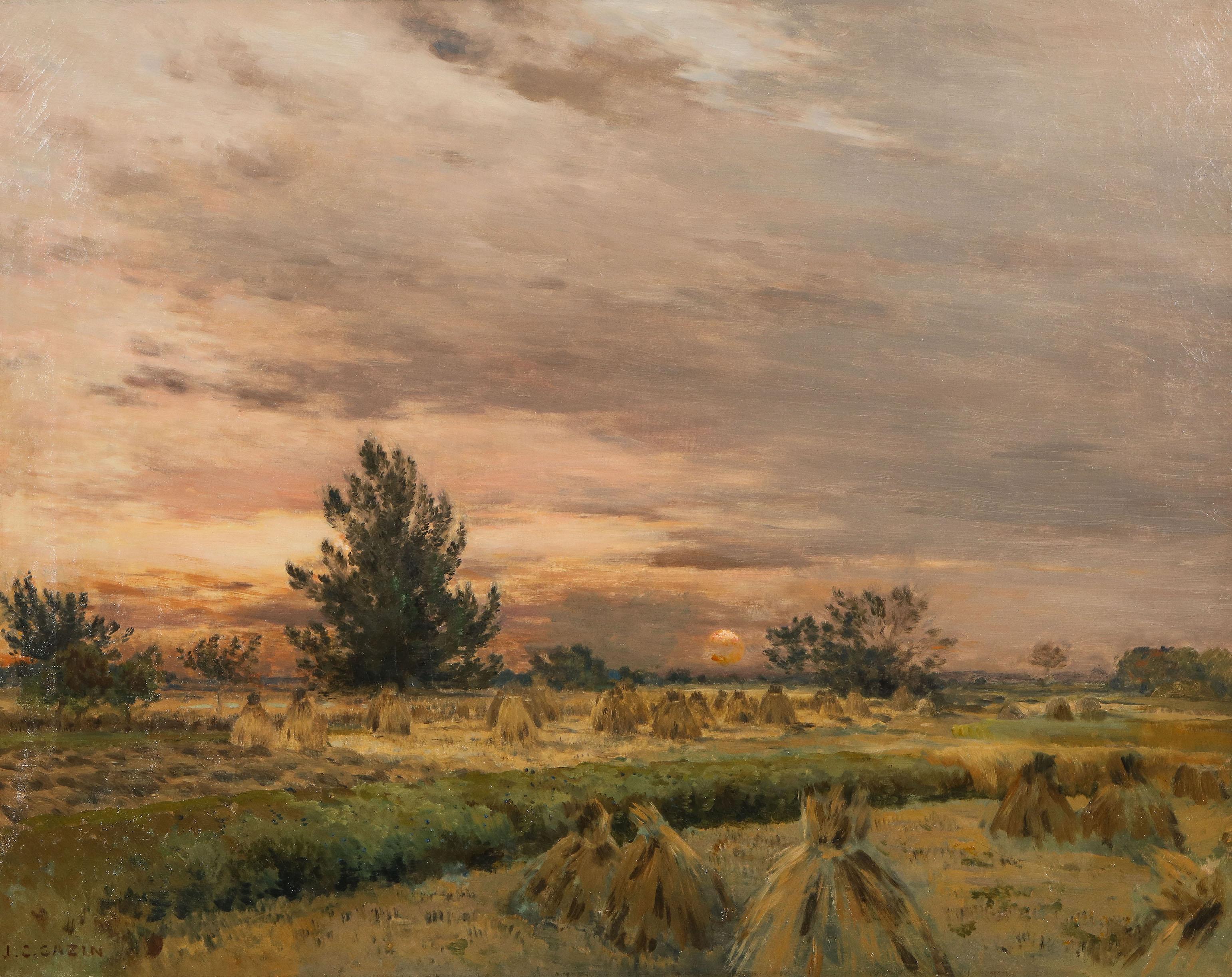 Haystacks accrochers - Painting de Jean Charles Cazin