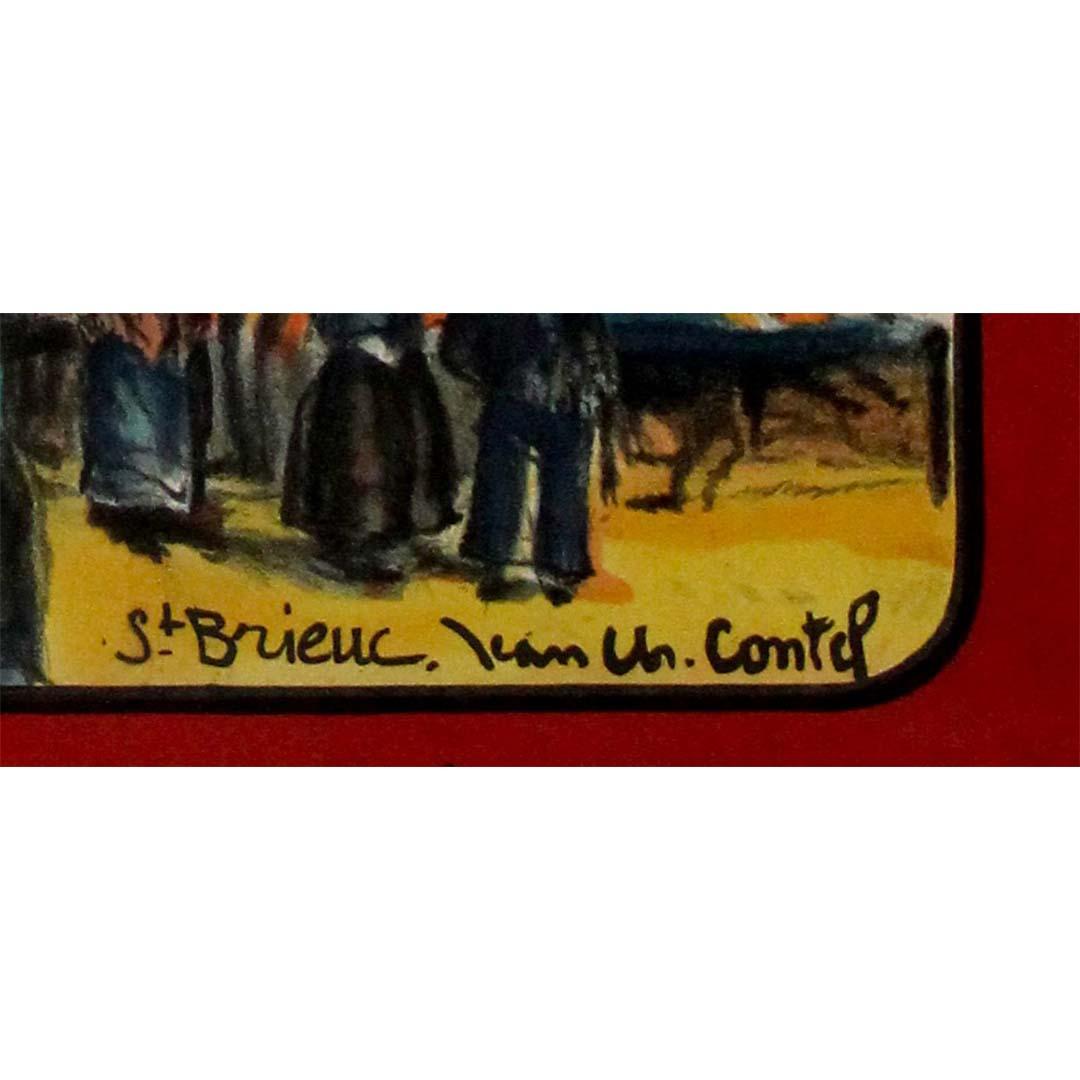 1926 original travel poster by Jean-Charles Contel - Bretagne Saint Brieuc For Sale 2