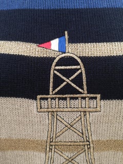 Jean Charles de Castelbajac blue tour Eiffel sweater NWOT