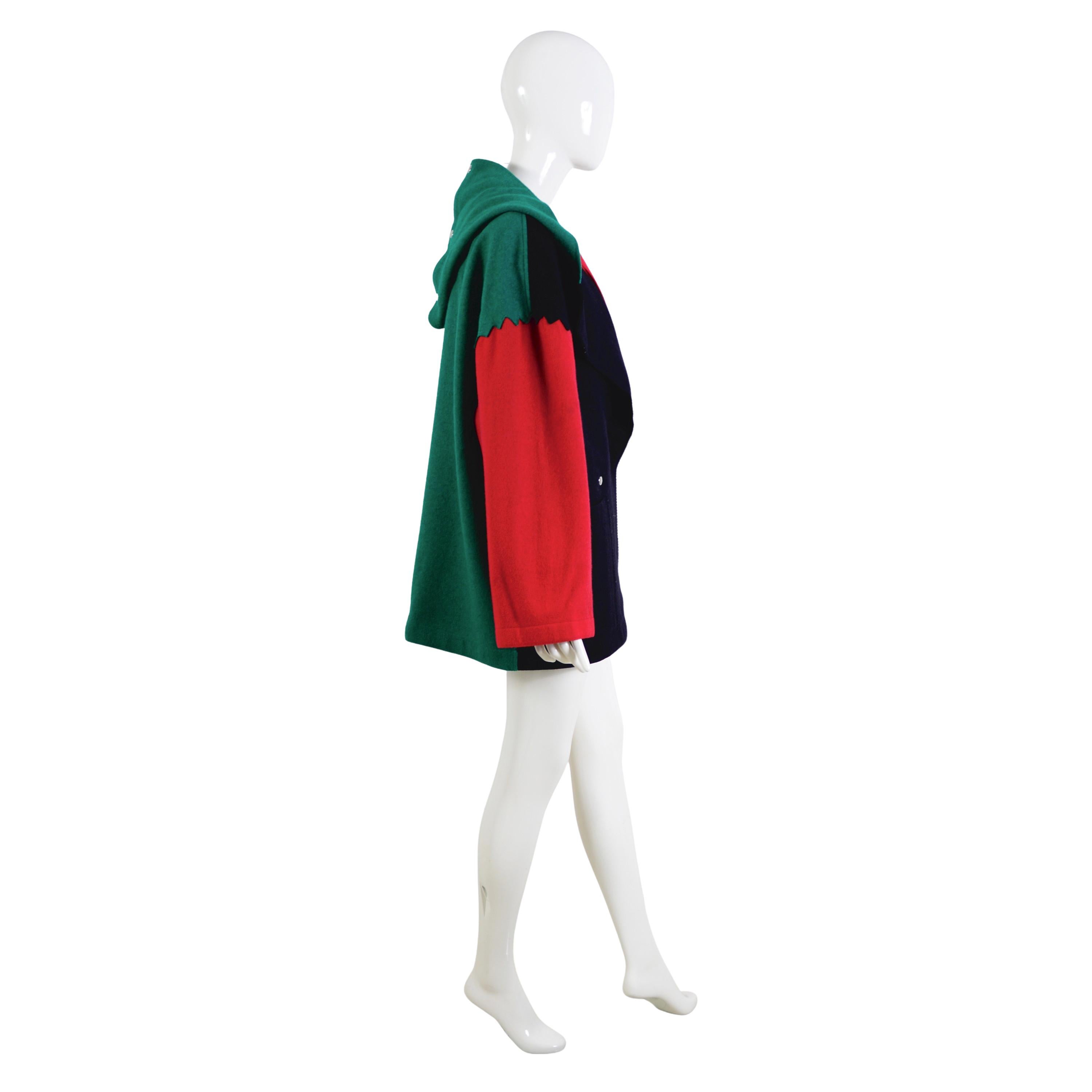 Women's or Men's Jean-Charles de Castelbajac Ko and Co Vintage 80s Wool Oversized Coat For Sale