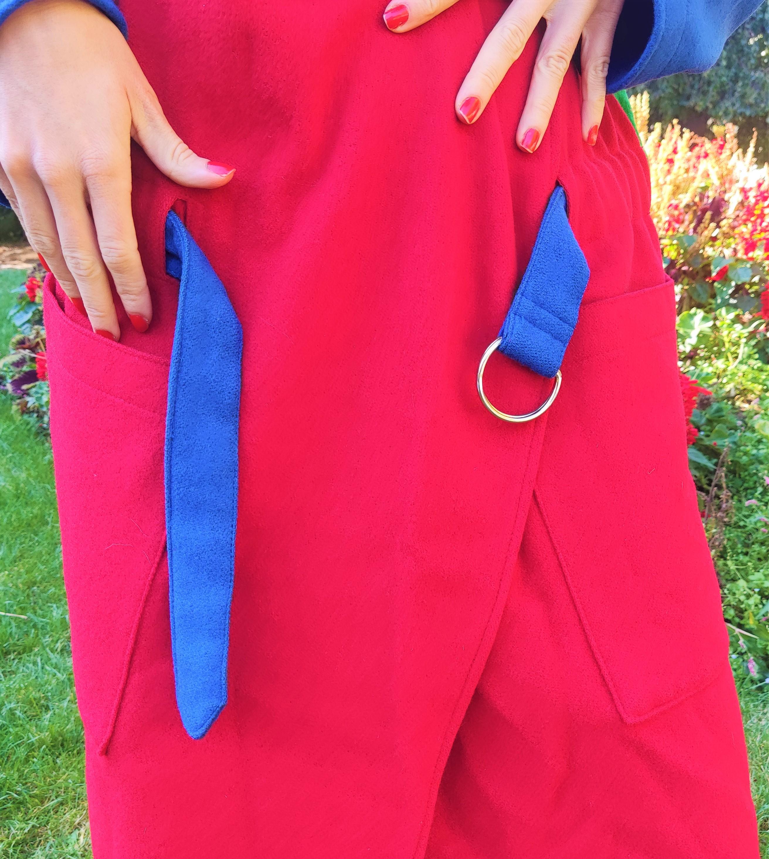 Jean Charles de Castelbajac KO and CO Vintage Color Block Klan Hood Jacket Coat For Sale 3