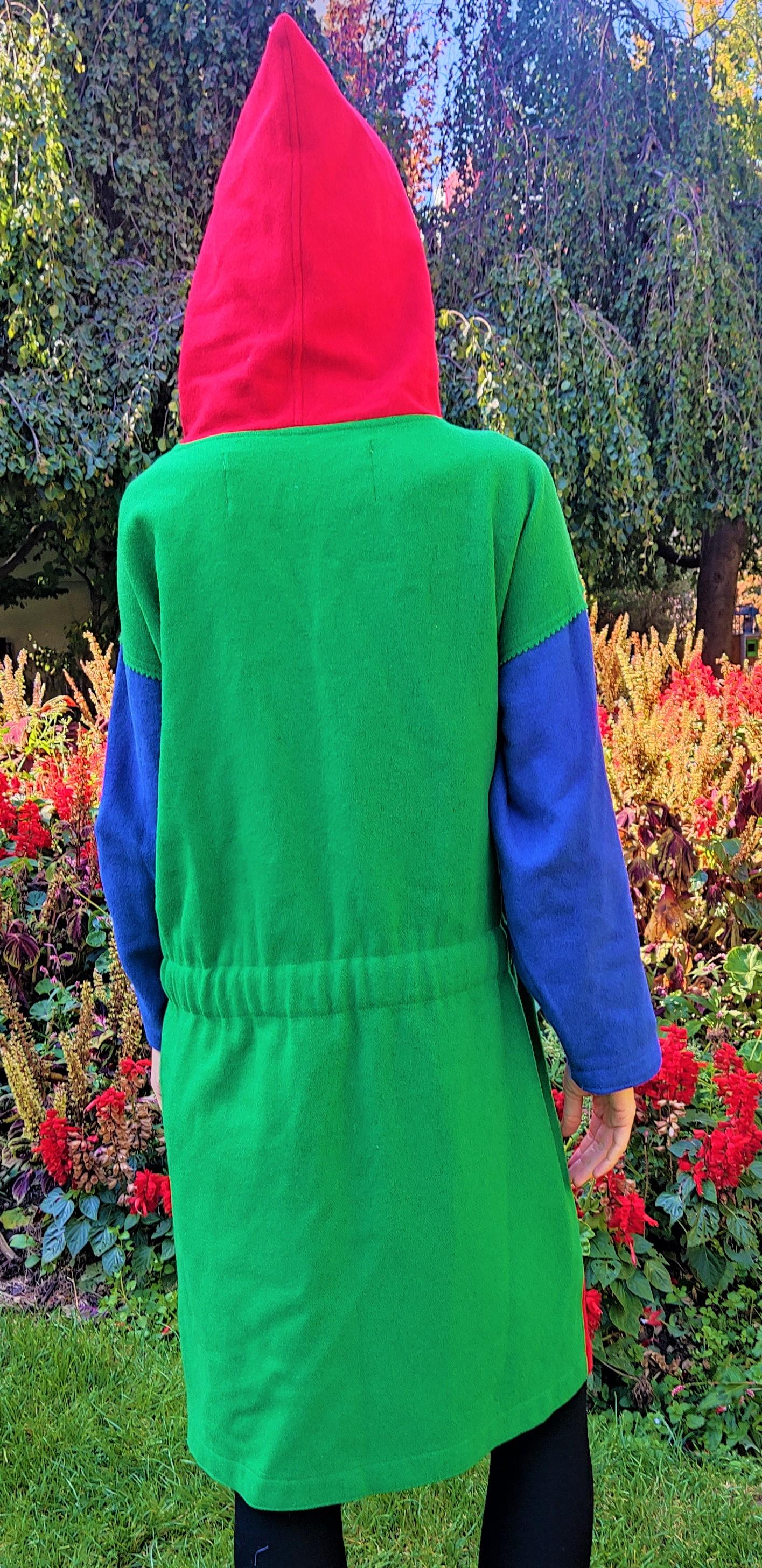 Jean Charles de Castelbajac KO and CO Vintage Color Block Klan Hood Jacket Coat For Sale 2