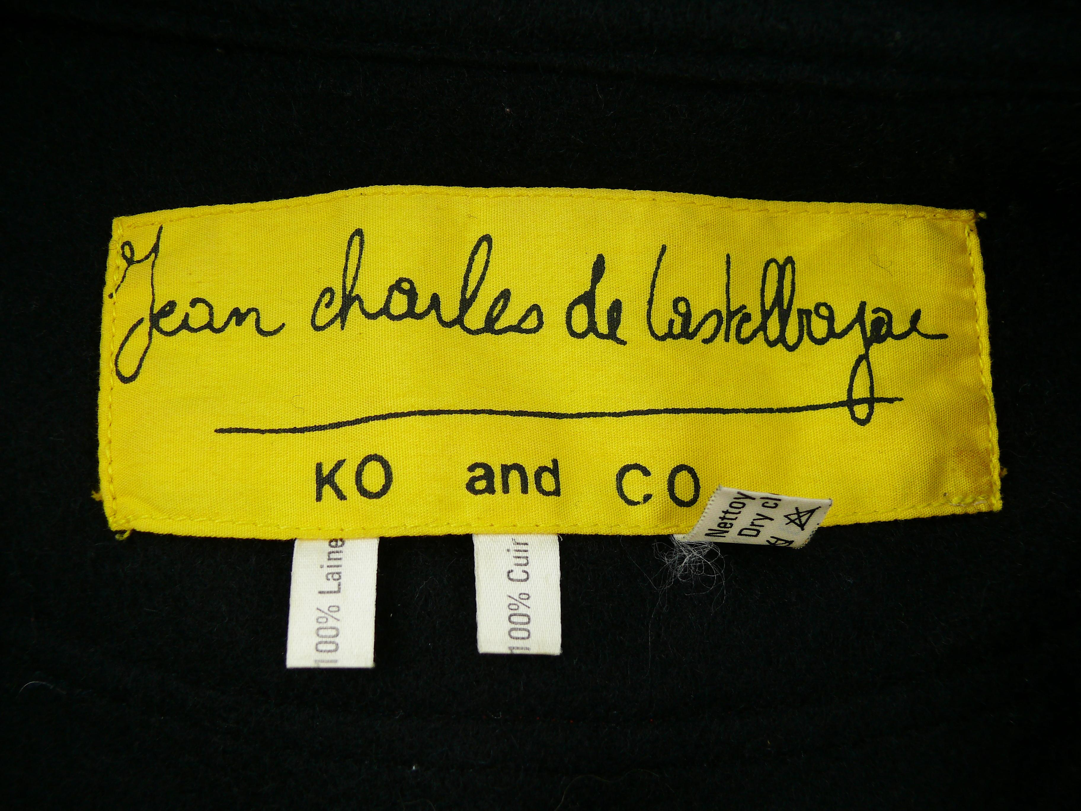 Jean Charles de Castelbajac Ko and Co Vintage Jumeaux Applique Novelty Coat For Sale 5