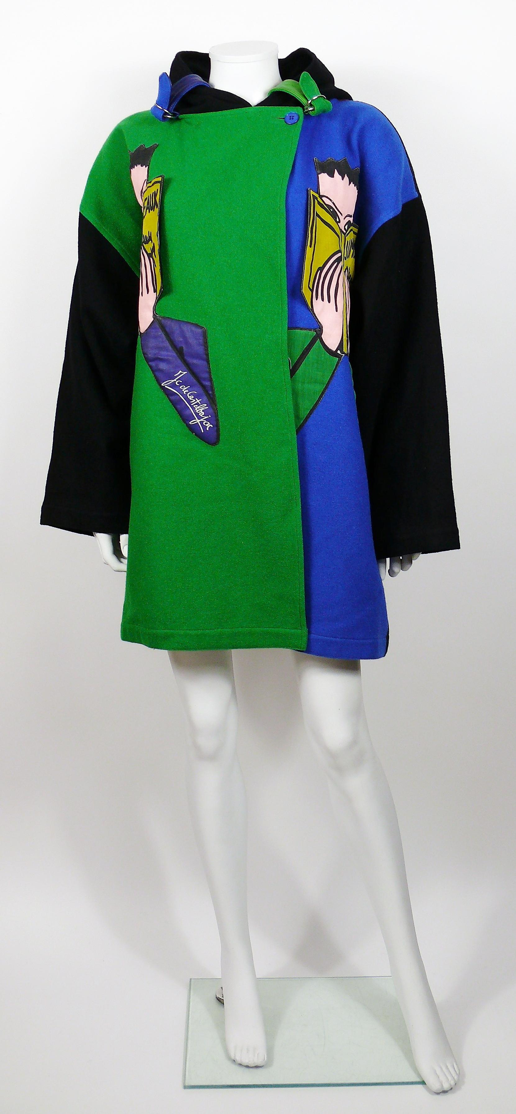 Manteau fantaisie vintage à appliques Jumeaux Jean Charles de Castelbajac Ko and Co Pour femmes en vente