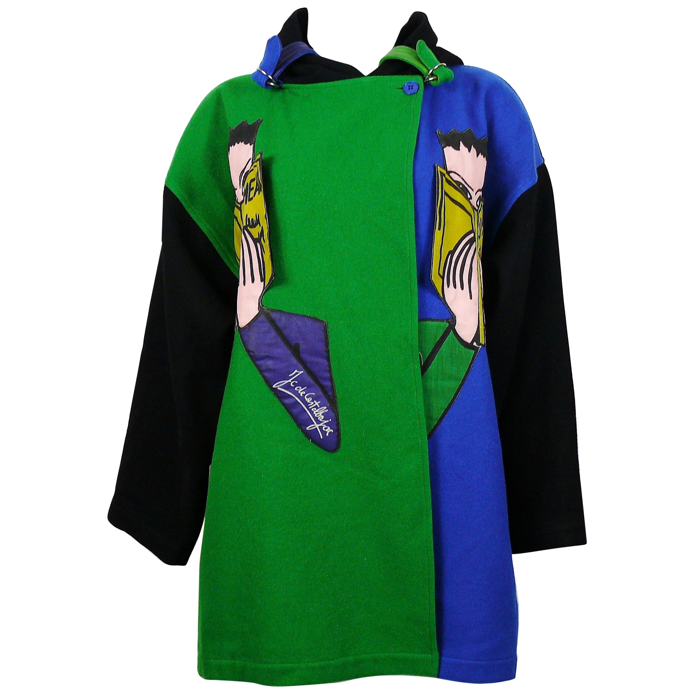 Jean Charles de Castelbajac Ko und Co Vintage Jumeaux-Mantel mit Applikationen, Neuheit im Angebot