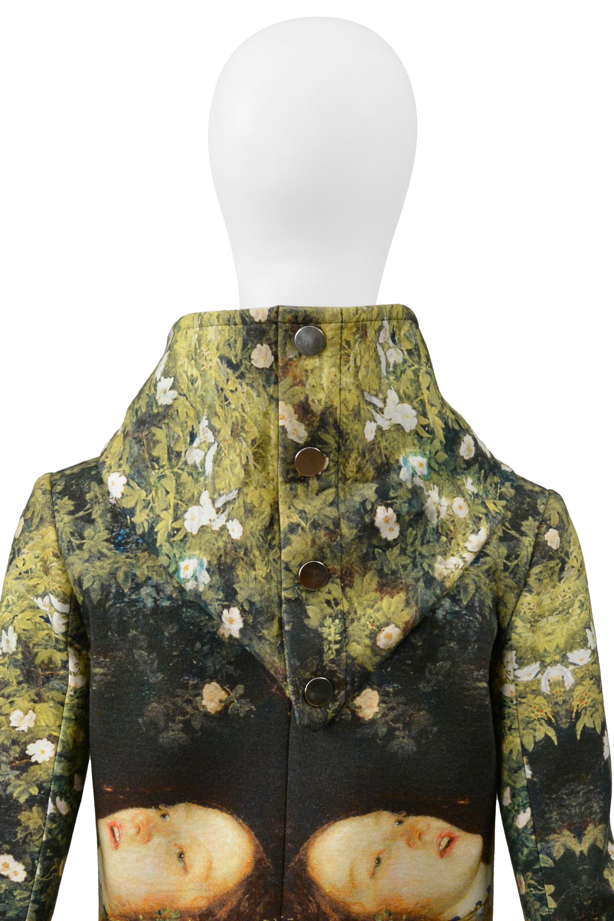 Jean-Charles De Castelbajac Ophelia Printed Moto Jacket With Hood For Sale 5