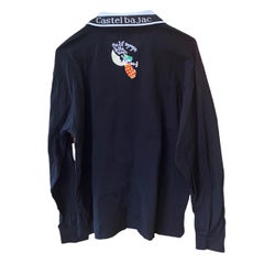 Jean-Charles de Castelbajac Paris Black Voyage to The Moon Golf Polo Shirt