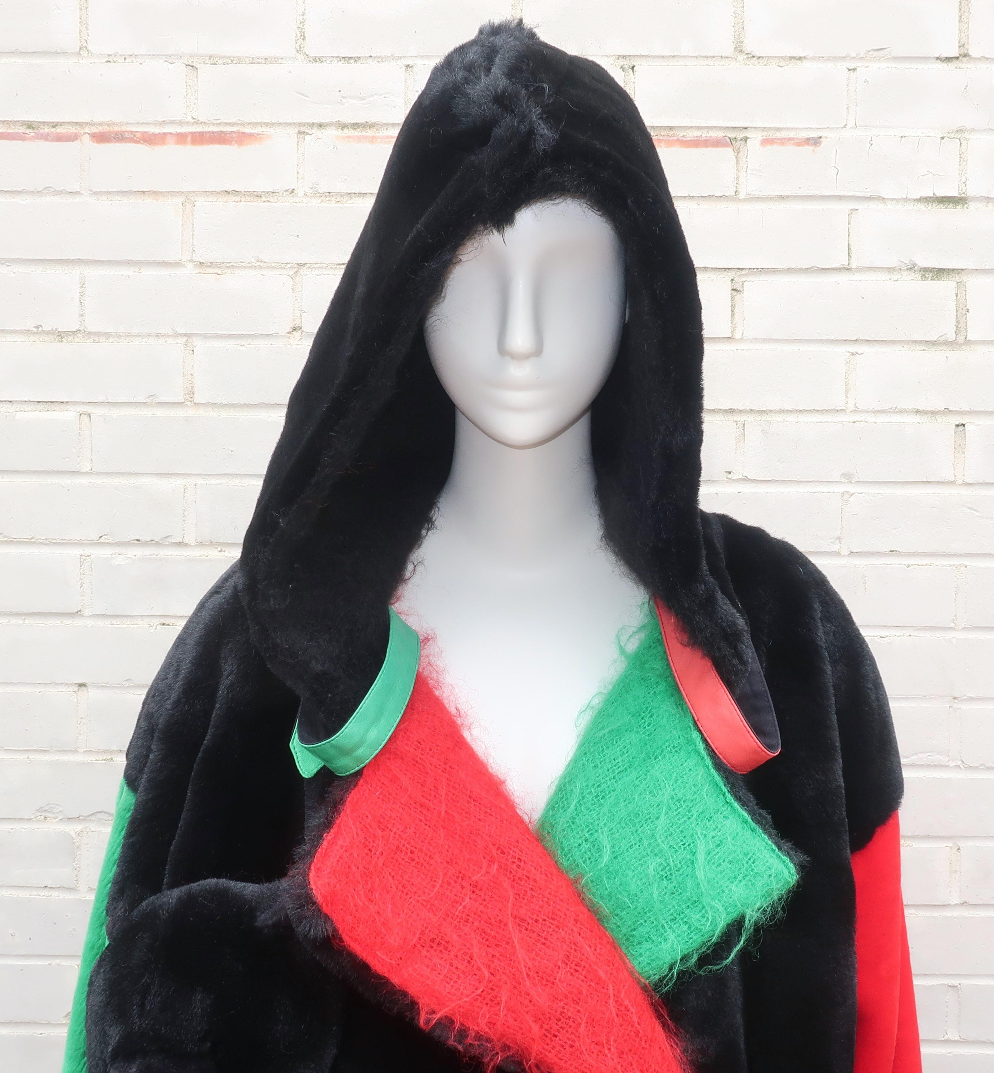 Women's or Men's Jean-Charles de Castelbajac Teddy Bear Faux Fur Mohair Coat, 1990’s