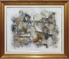 Non Title Acrylic Painting, Abstract Expressionist, Framed, 1970s
