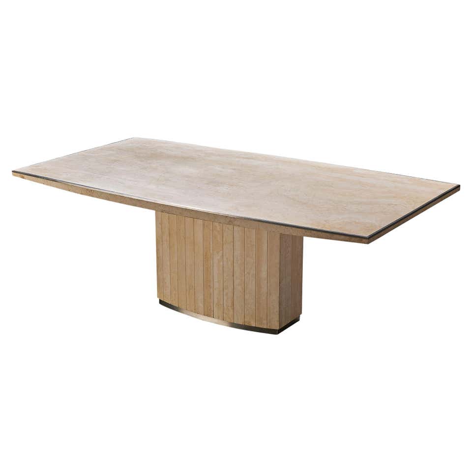 Button Racetrack Dining Table in Oxidized and Cerused Rift White Oak ...