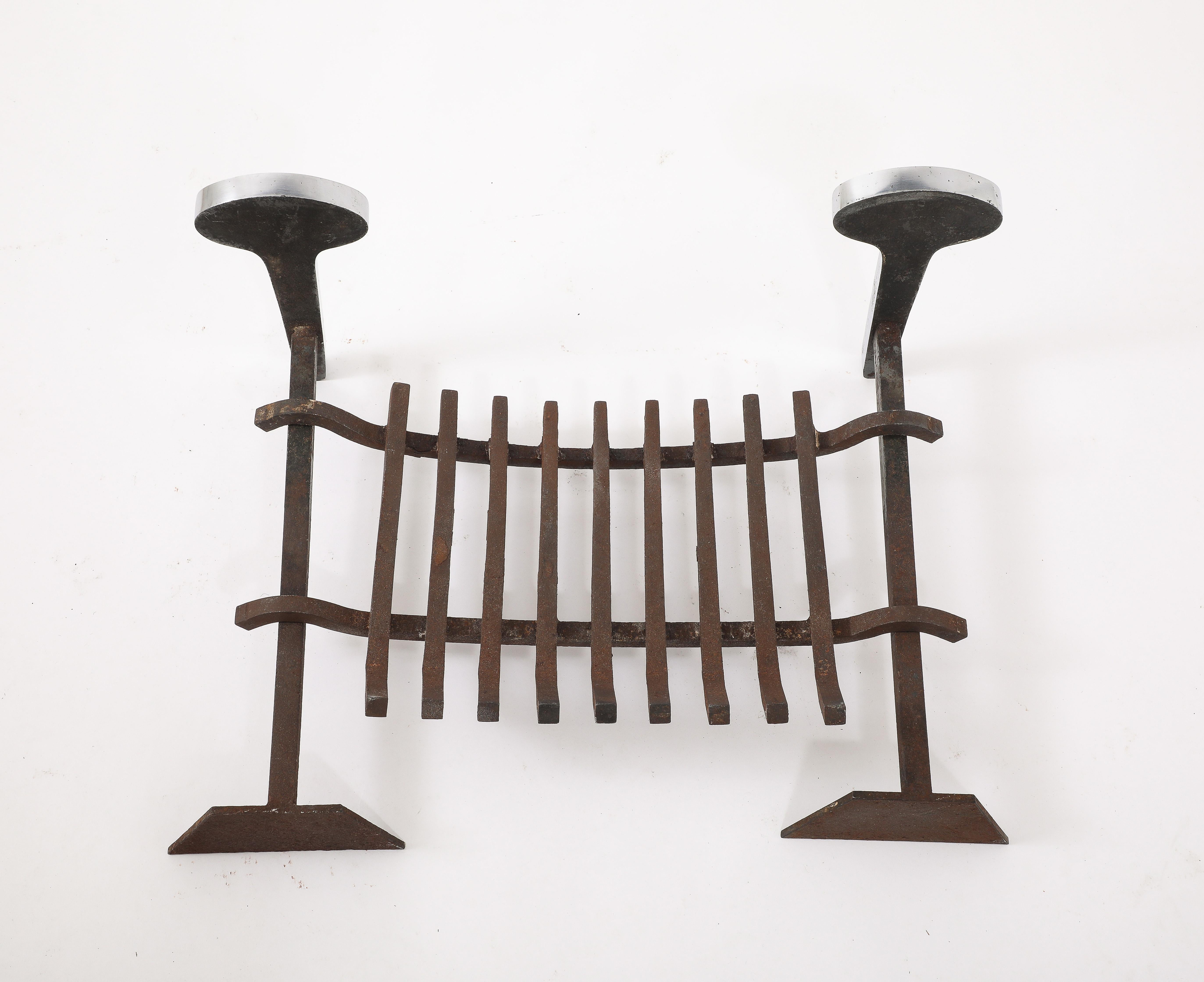 Jean Charles Fireplace Set, France 1970s For Sale 1