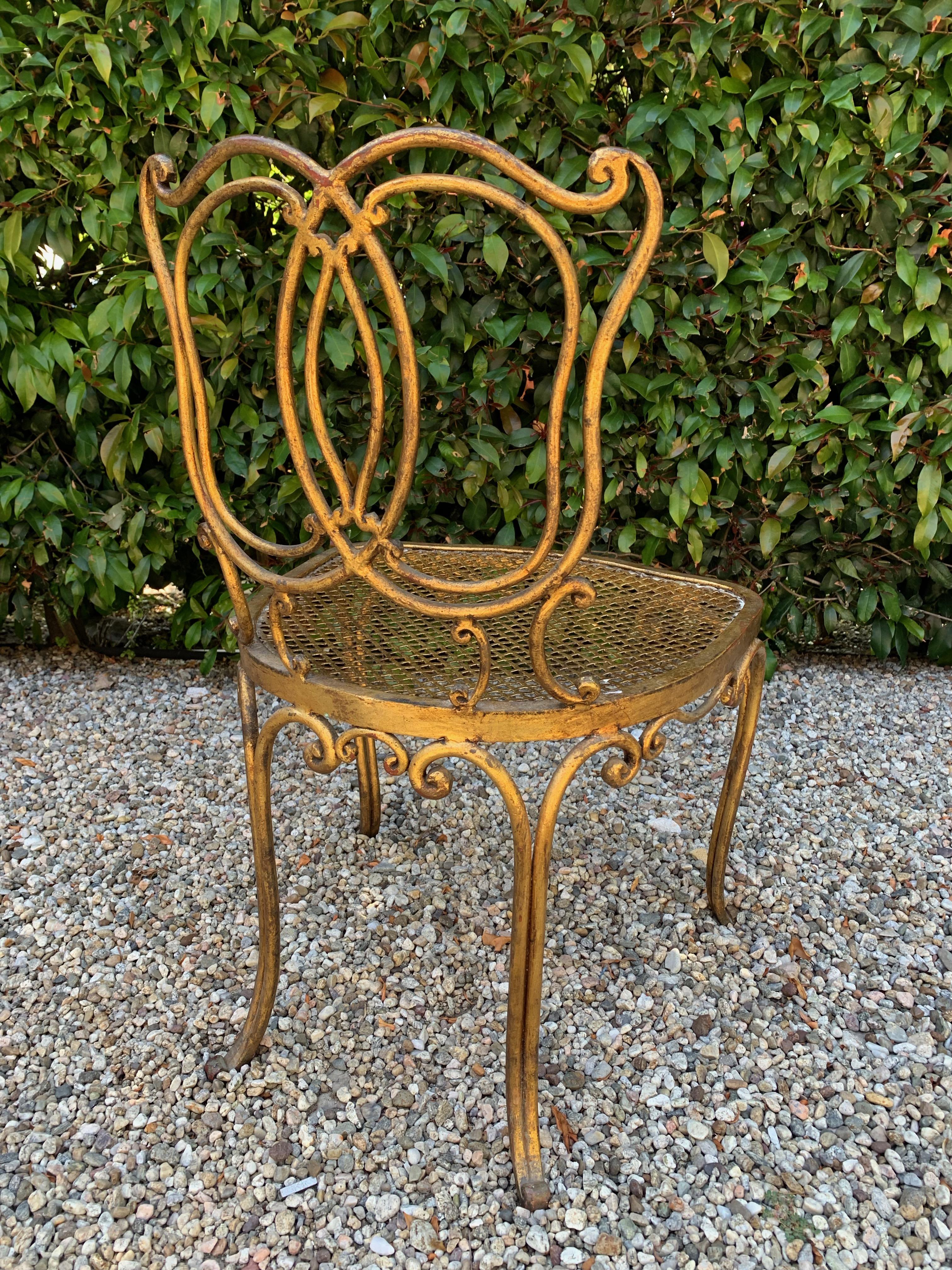 Jean Charles Moreux Gilt French Vanity Stool Chair In Good Condition In Los Angeles, CA
