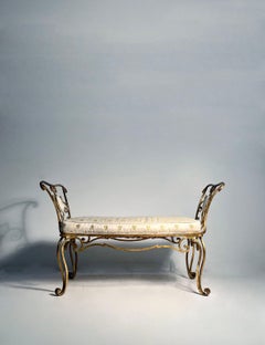 Jean Charles Moreux Gilt Iron Bench