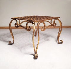Jean Charles Moreux Gilt Iron Stool