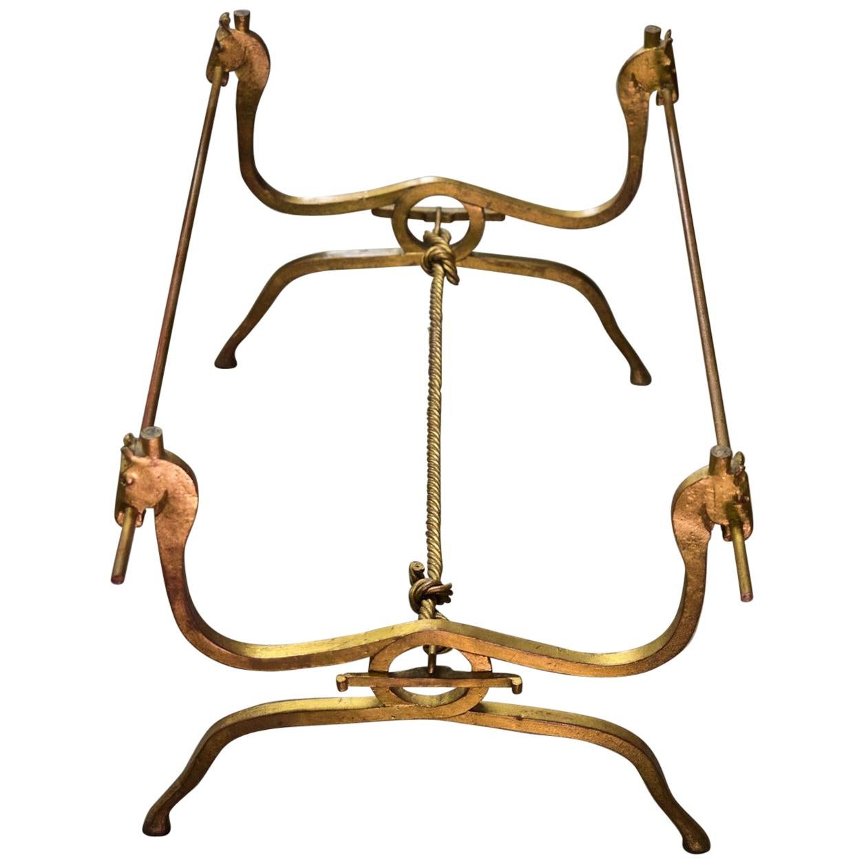 Jean-Charles Moreux Gilt Iron Table For Sale
