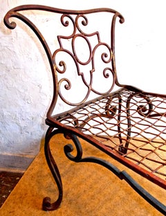 Jean-Charles Moreux Gilt Wrought Iron Settee
