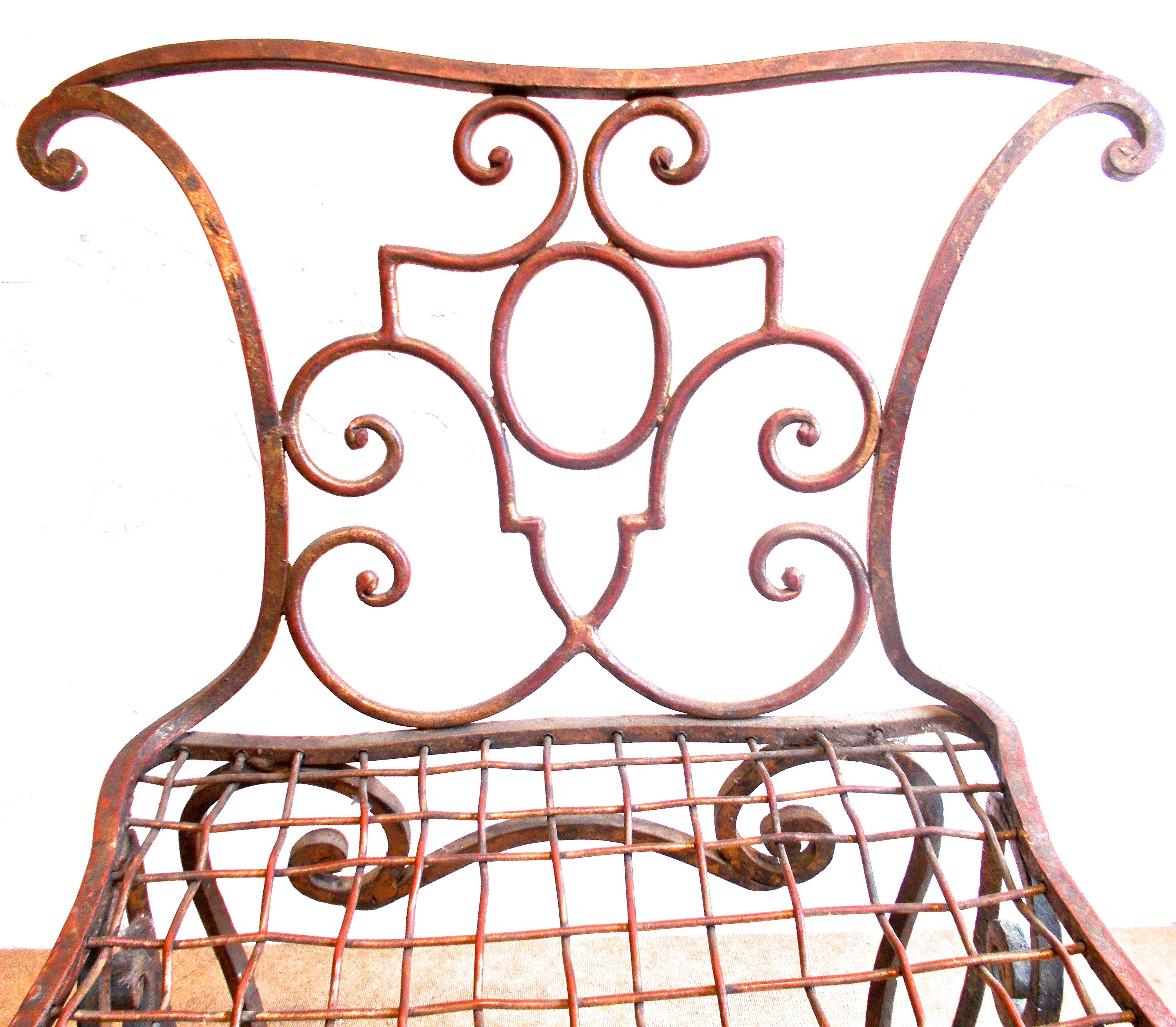 Jean-Charles Moreux Gilt Wrought Iron Settee For Sale 3