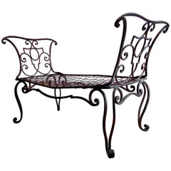 Jean-Charles Moreux Gilt Wrought Iron Settee