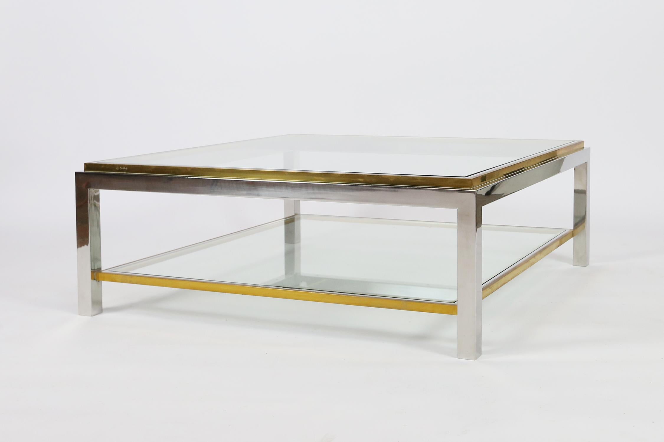 Late 20th Century Jean Charles Square Coffee Table for Maison Charles, France, 1970s