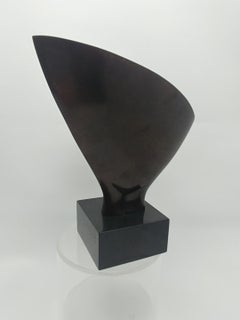 Jean Chauvin, Bronze abstrait, Patina, Signé et Numéroté 2/5, Titre "Hirondelle"