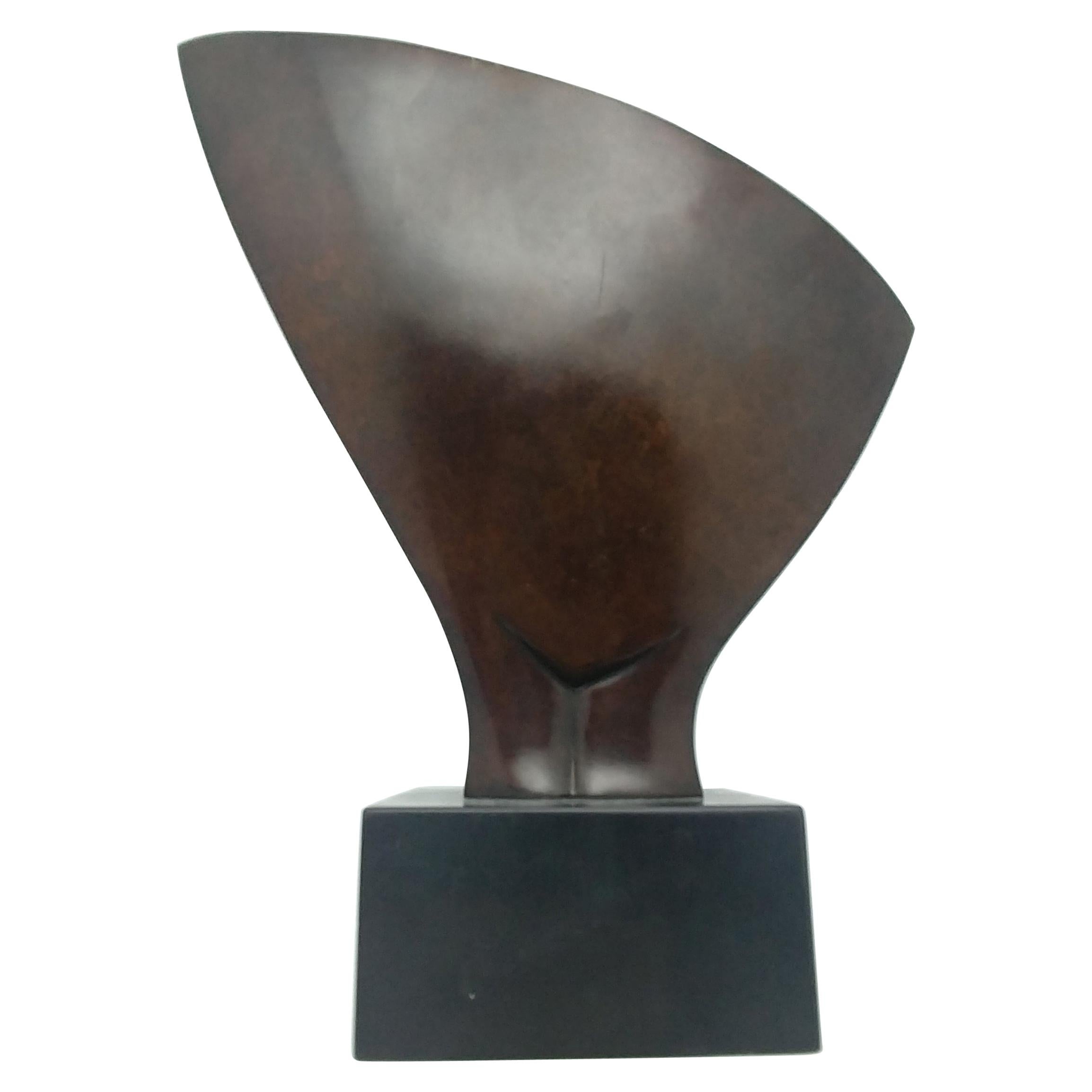 Jean Chauvin, Abstract Bronze, Patina, Signed Numbered 2/5, Title "Hirondelle"