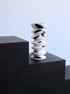 Jean Christophe Clair for Rometti Black and White Vase