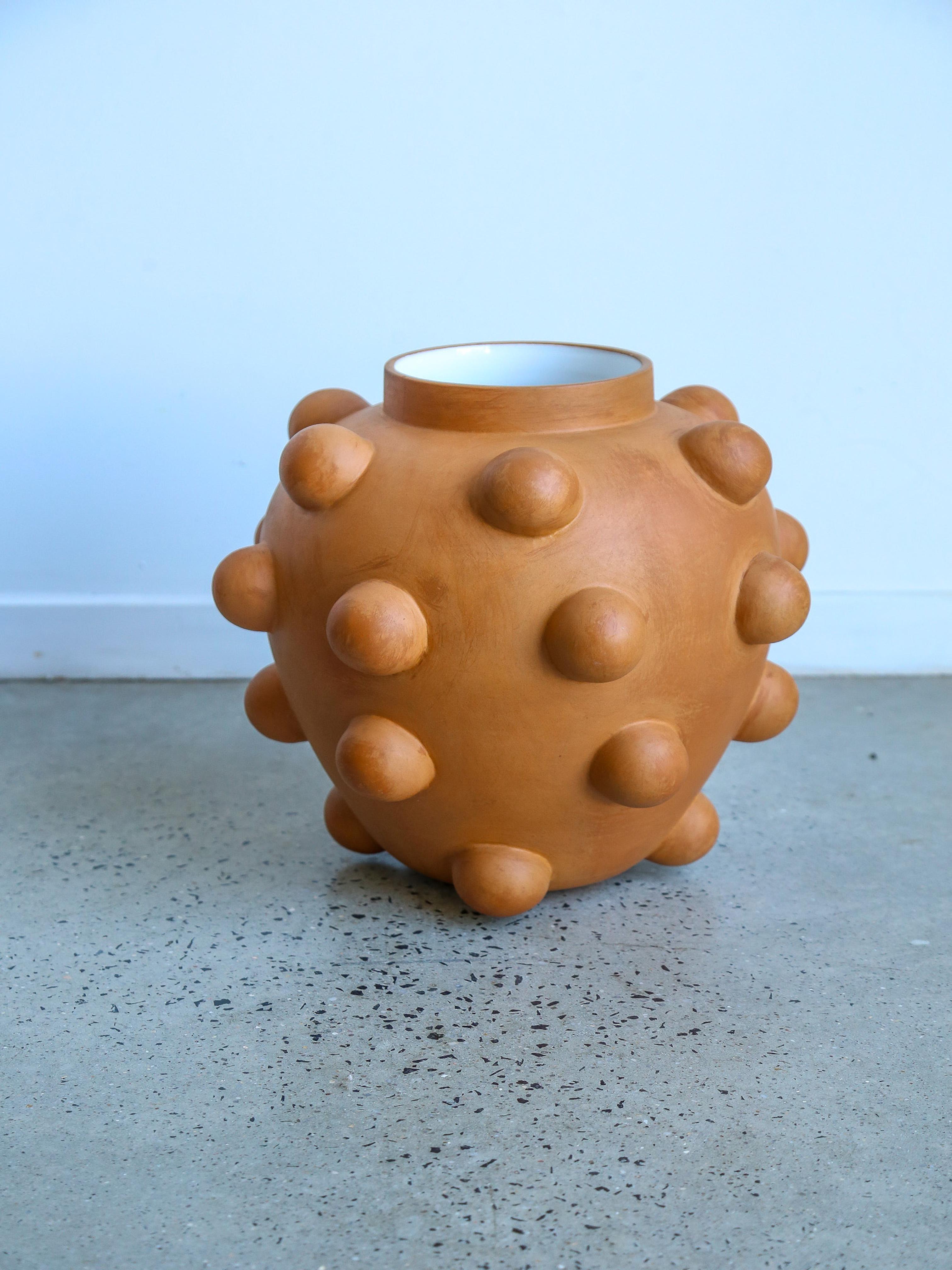 Jean Christophe Clair for Rometti Clay & Terracotta Vase For Sale 2