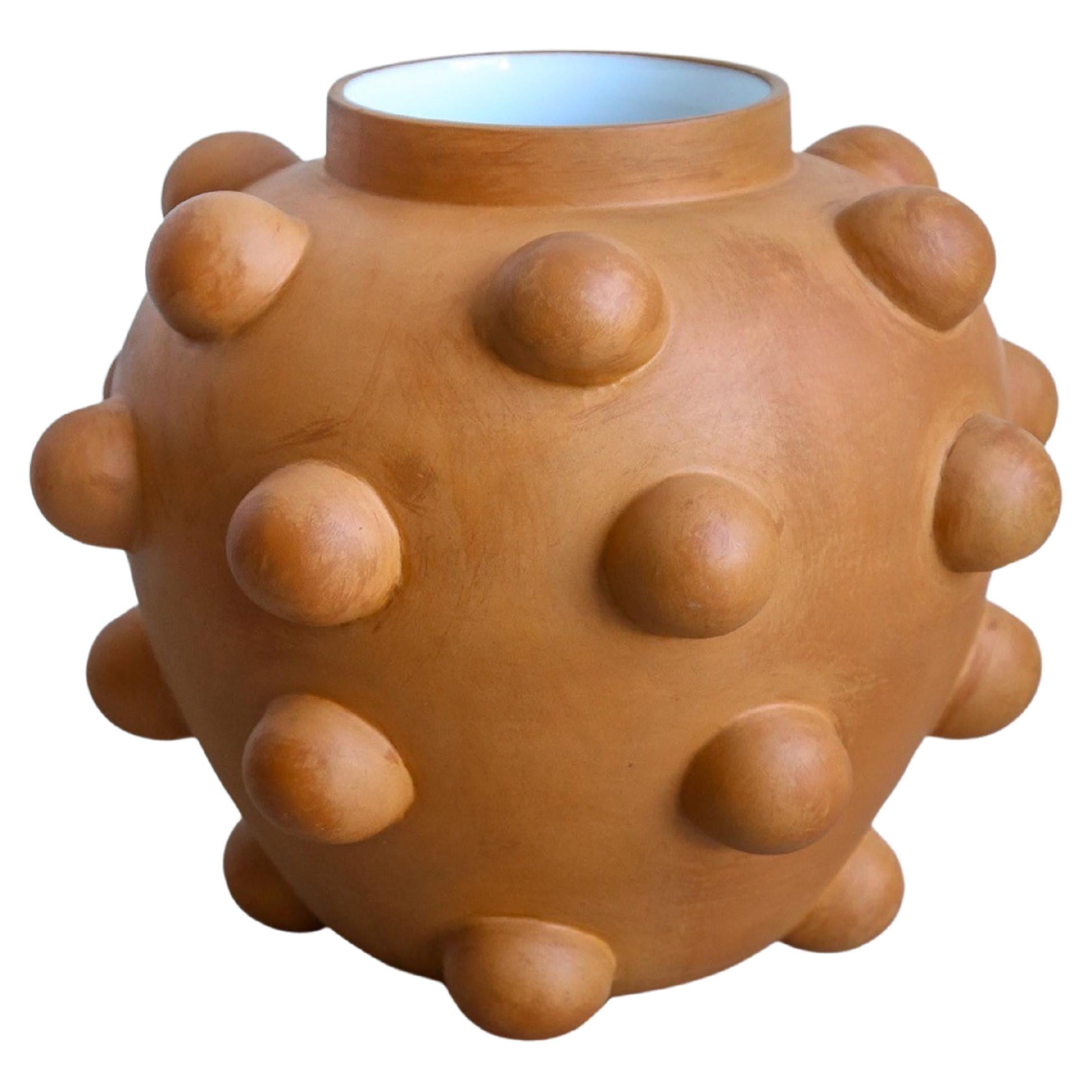 Jean Christophe Clair for Rometti Clay & Terracotta Vase For Sale