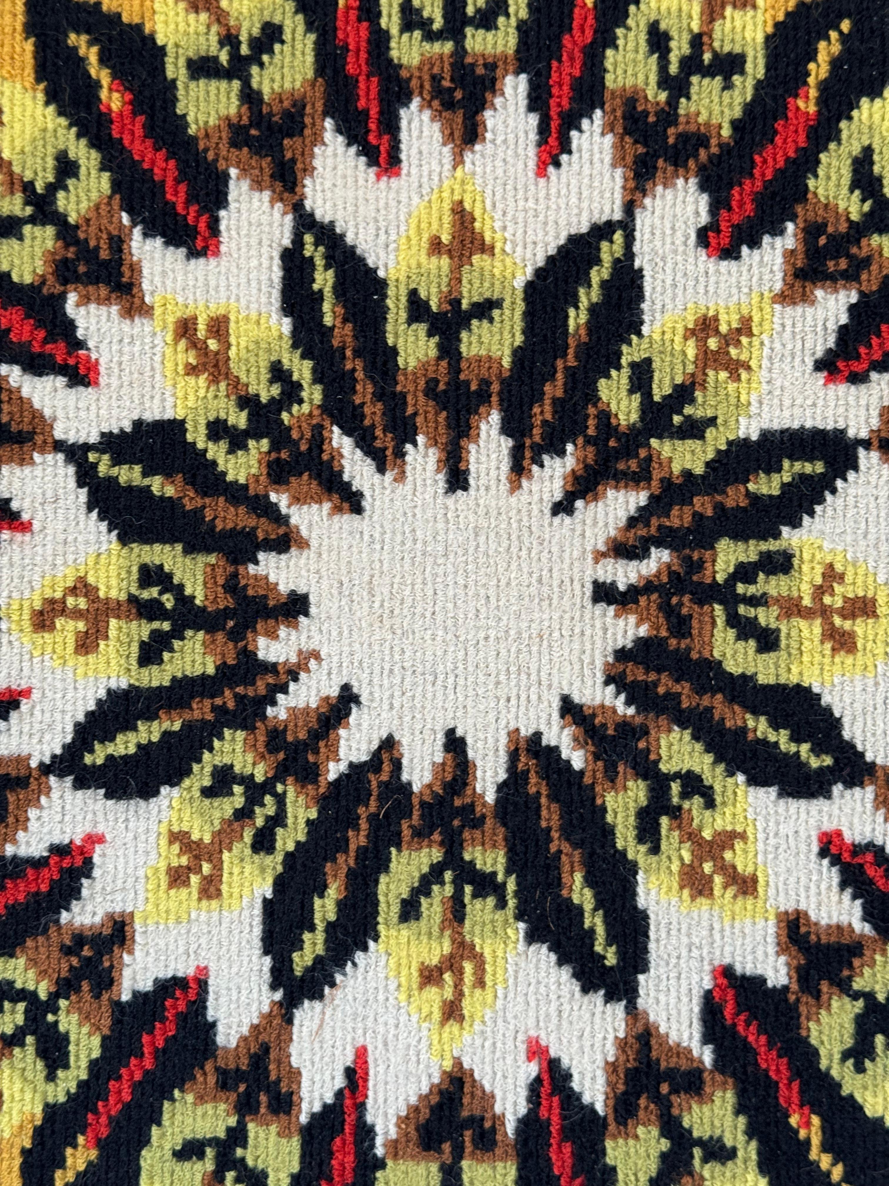 Jean-Claude Bissery - Dawn, sun & bird - Huge Wool Tapestry, France Circa 1960 For Sale 4