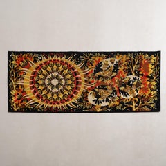 Jean Claude Bissery, arazzo astratto a colori della metà del secolo scorso, circa 1960