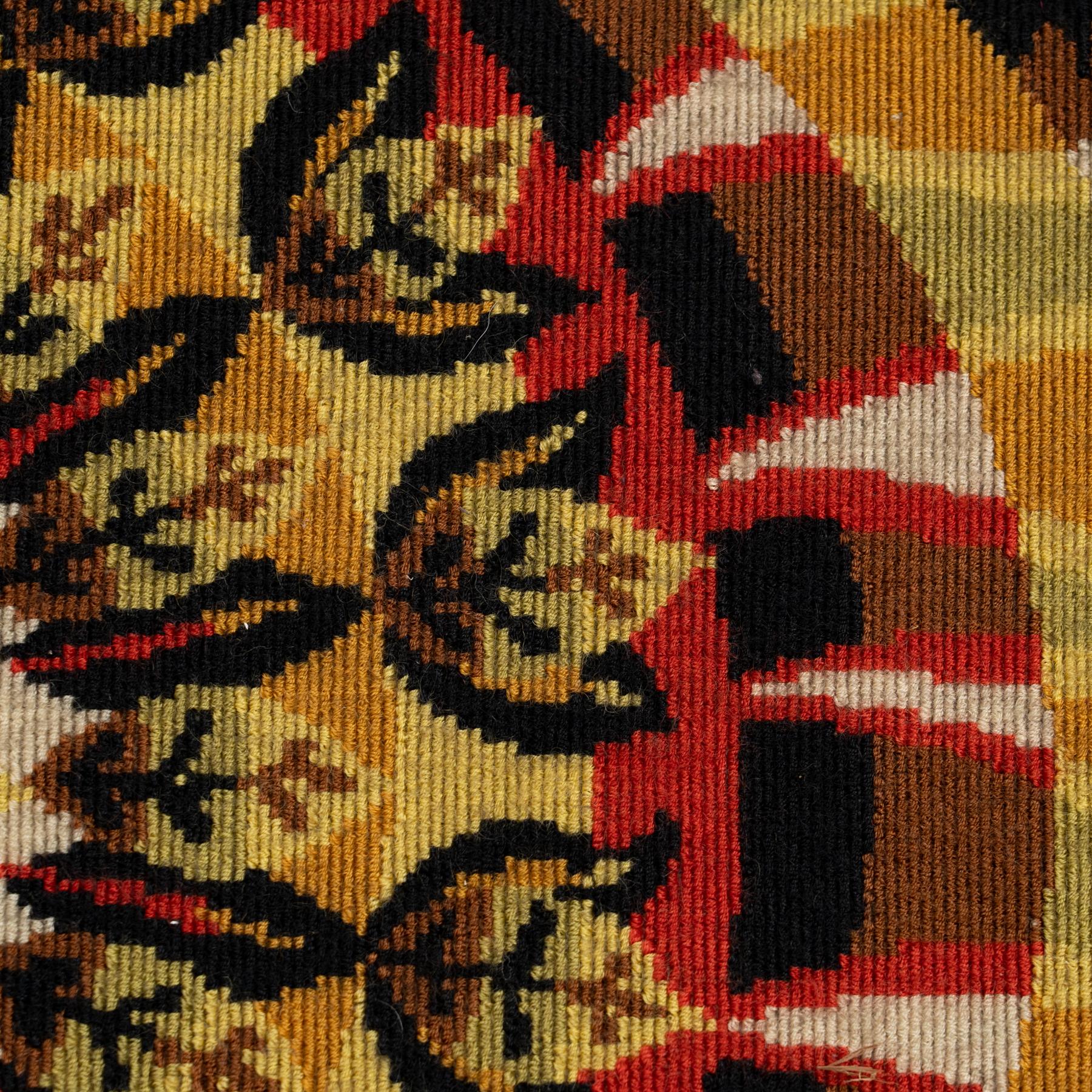 Jean Claude Bissery Tapisserie abstraite en couleurs du milieu du siècle dernier en France, circa 1960 en vente 1