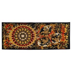 Jean Claude Bissery French Mid Century Modern Abstract Color Tapestry circa 1960