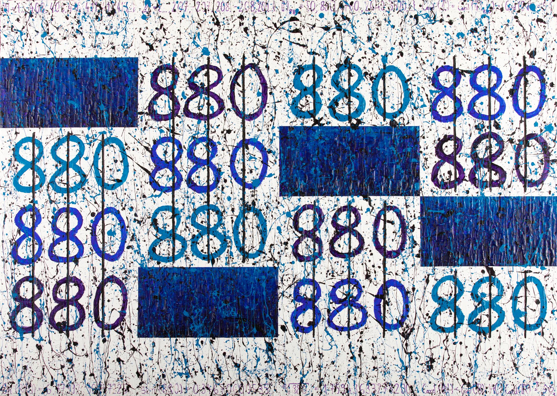 CANTORS' NUMBERS #880 - Painting by Jean-Claude Bossel 