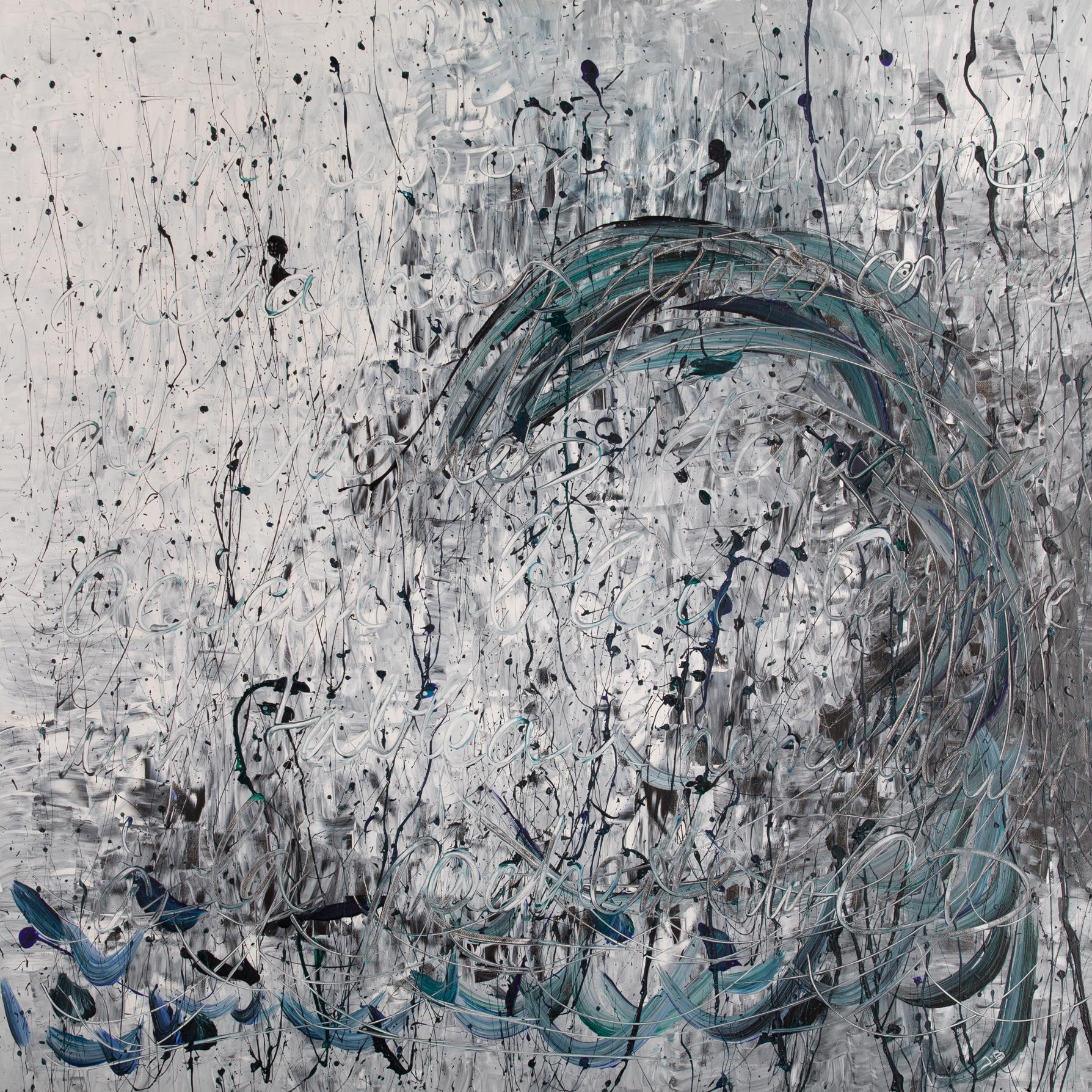 Jean-Claude Bossel  Abstract Painting - La vague VII