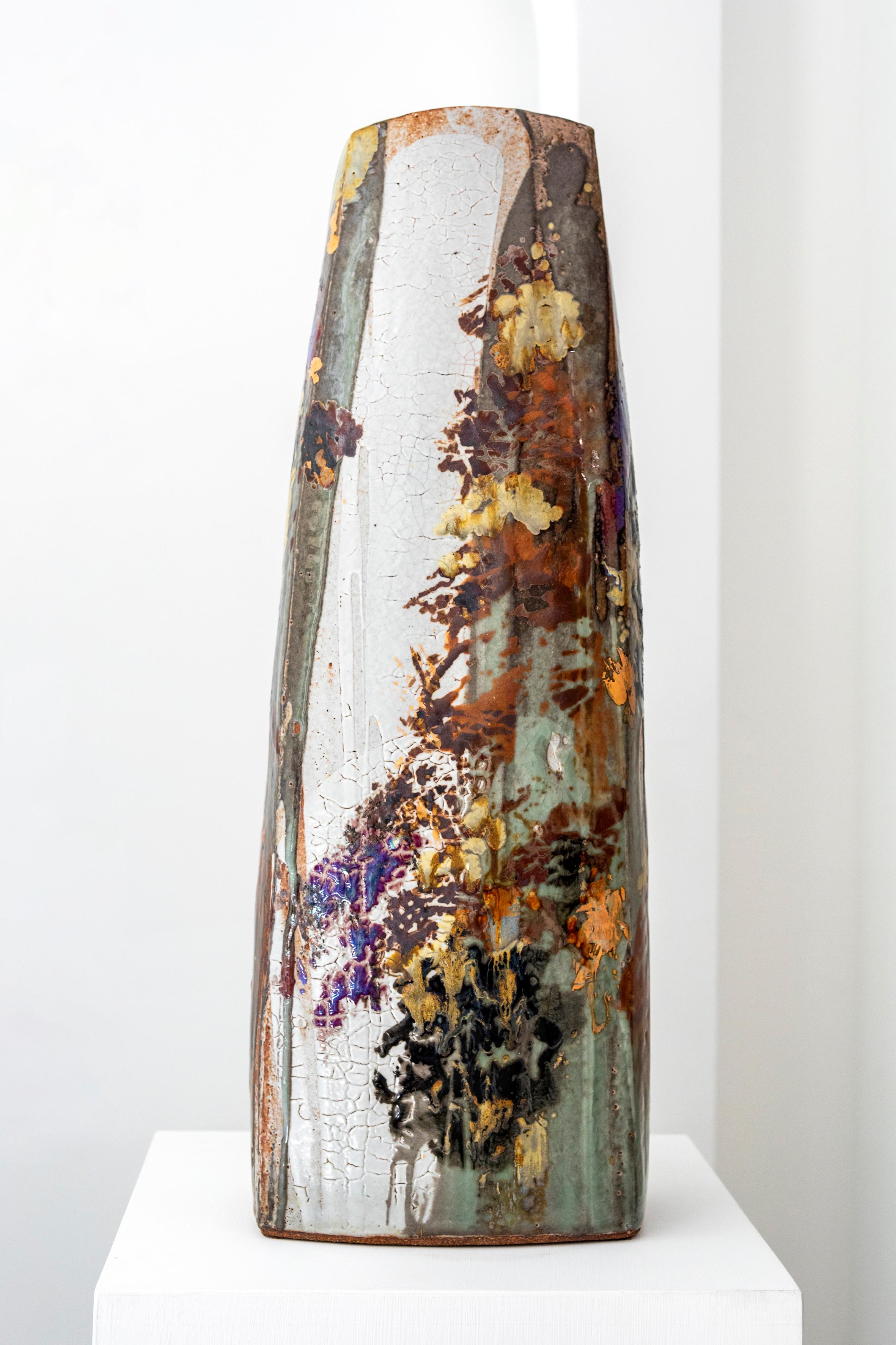 Dos du Vent 1 Scultura in ceramica - Abstract Sculpture Marrone di Jean-Claude Canonne