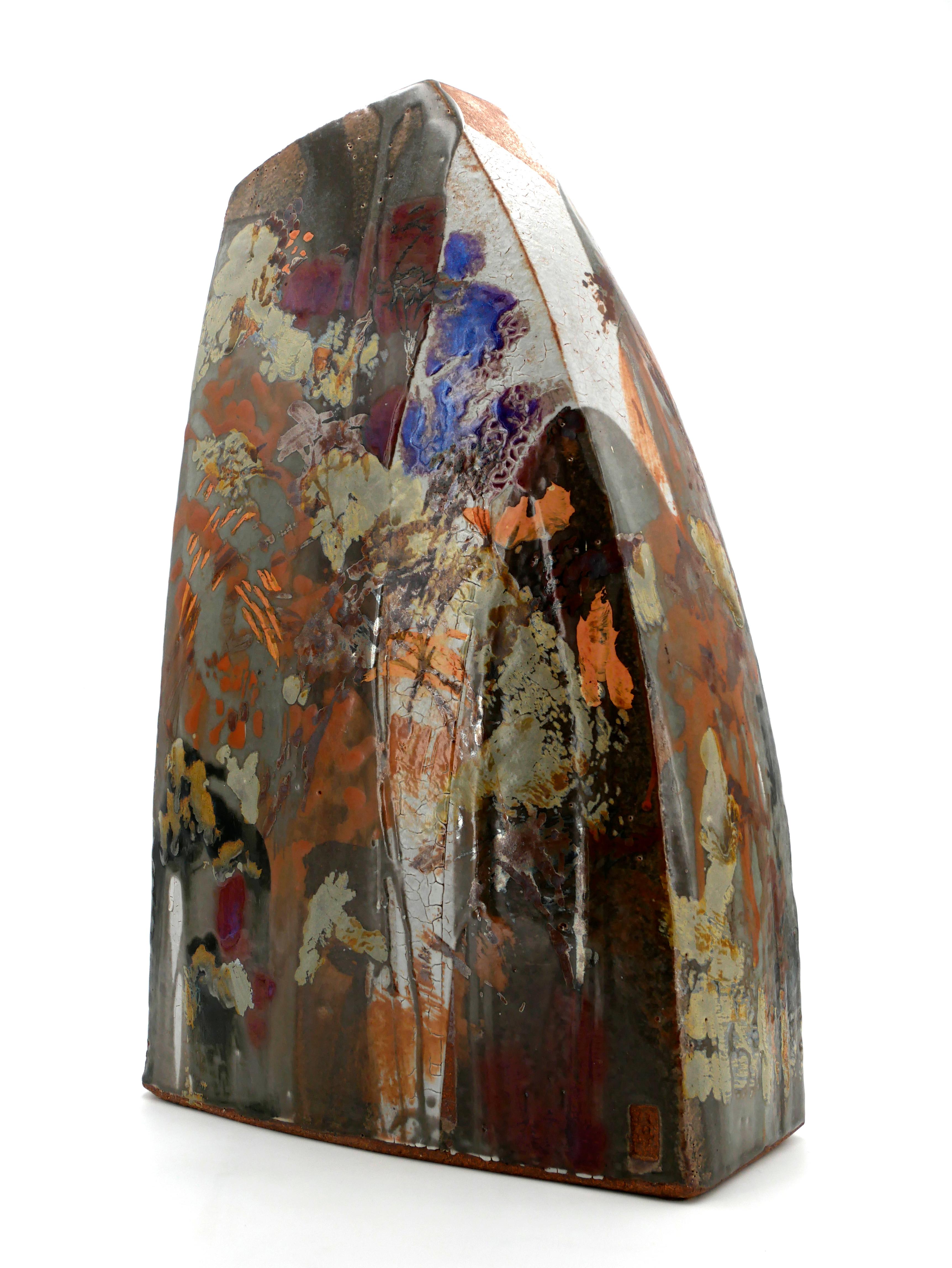 Dos du Vent 2 Ceramic sculpture - Sculpture by Jean-Claude Canonne