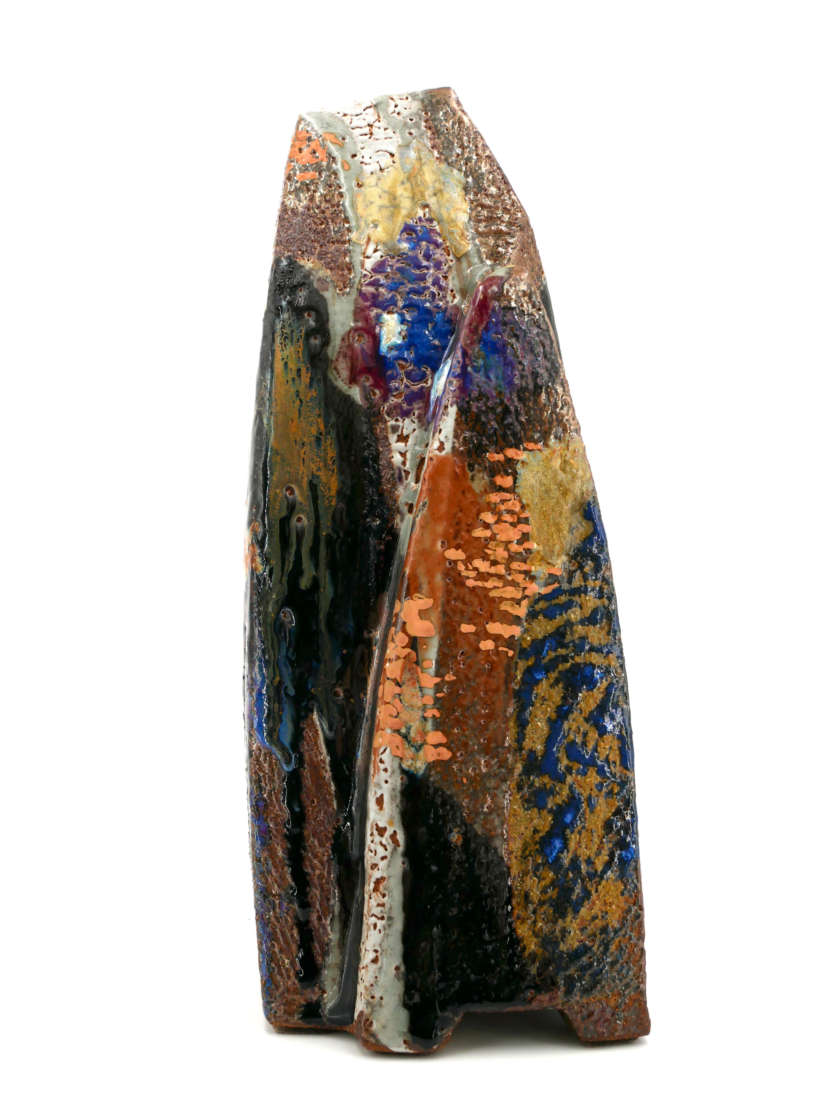 Mâcle Ceramic sculpture - Sculpture by Jean-Claude Canonne