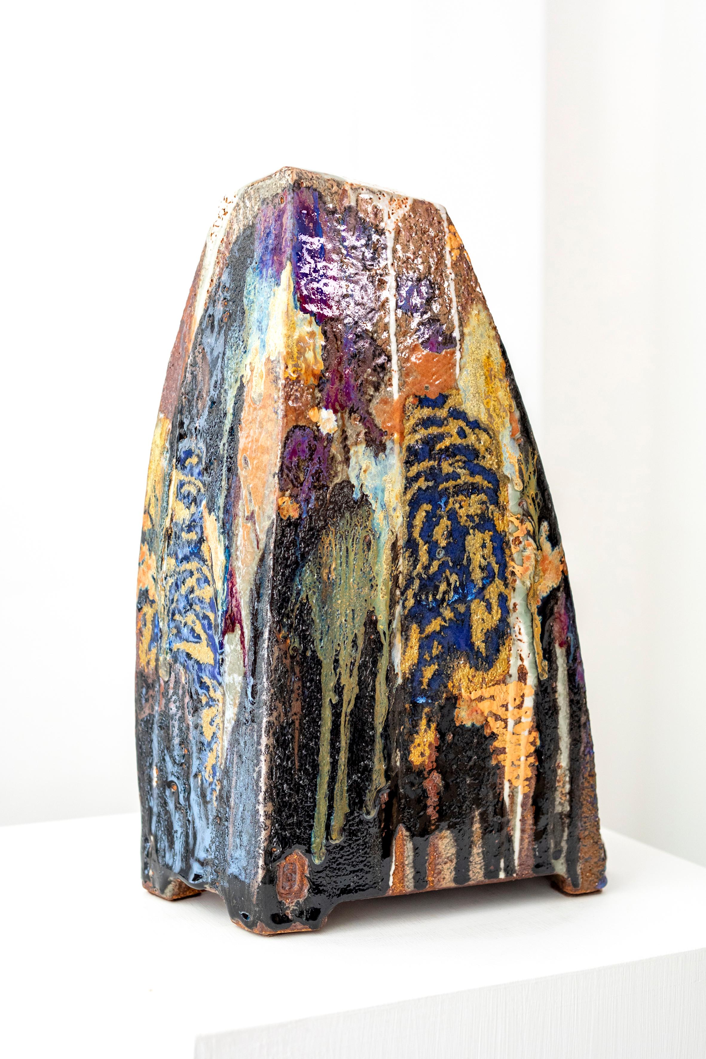 Mâcle Scultura in ceramica - Abstract Sculpture Nero di Jean-Claude Canonne