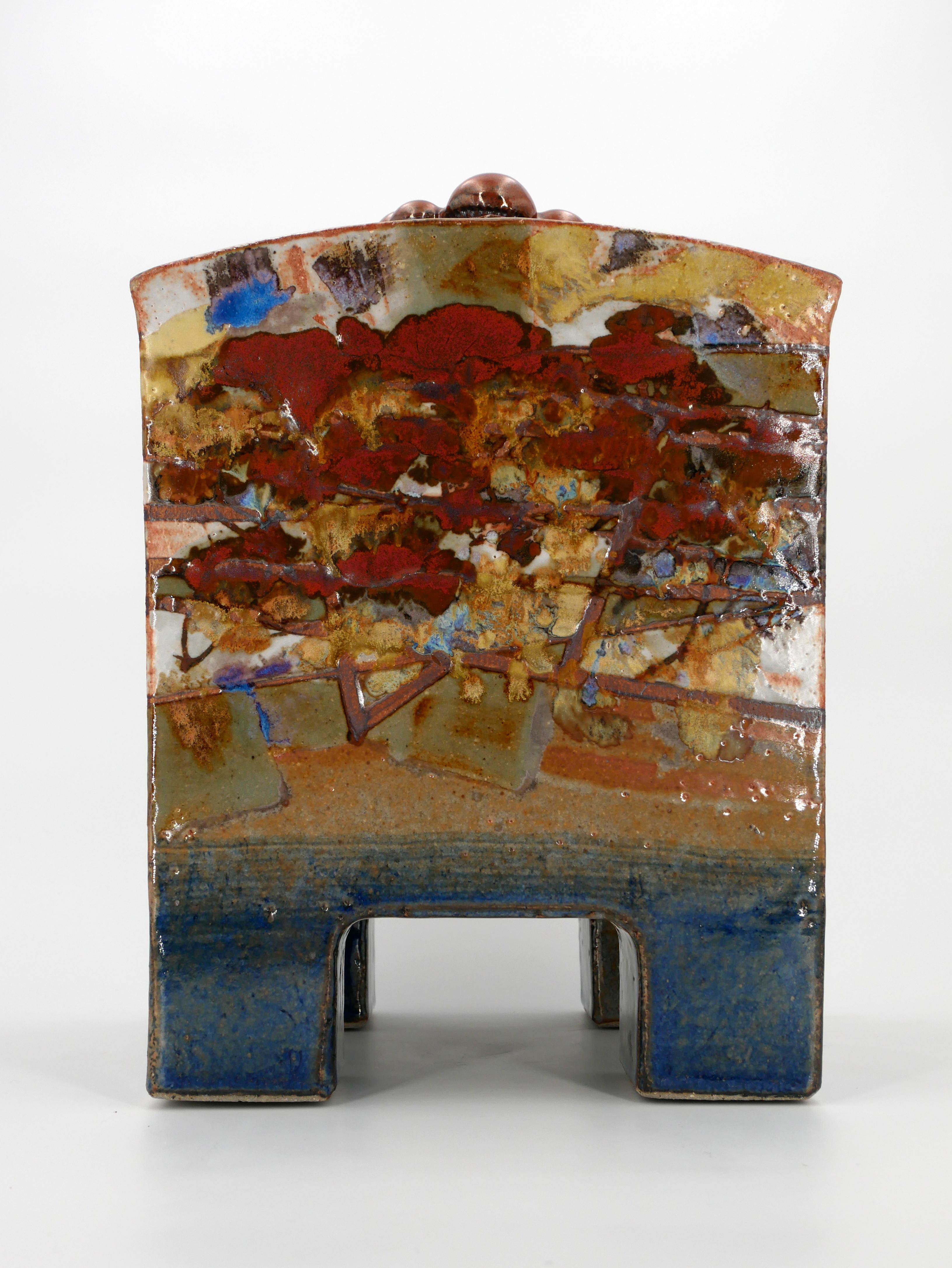 Scrigno in ceramica di siderite - Sculpture Art Déco di Jean-Claude Canonne