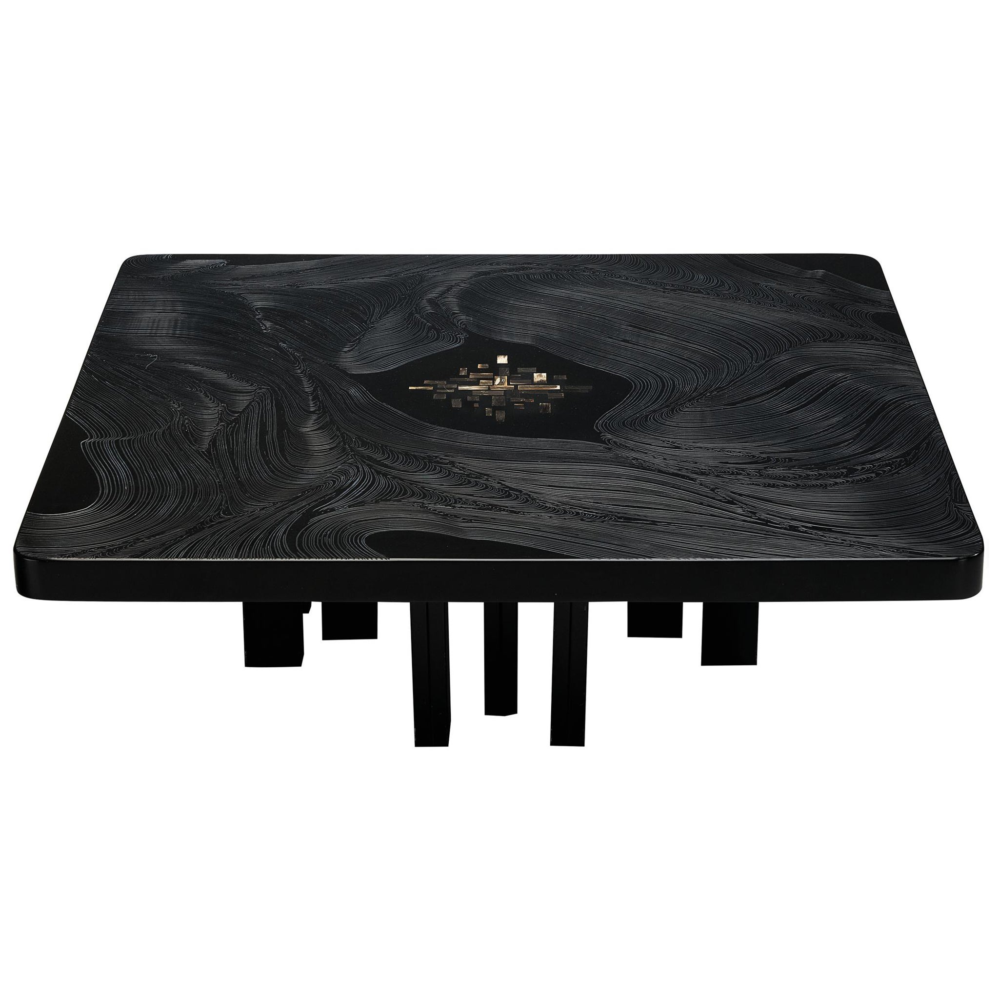 Table basse Jean Claude Dresse en résine foncée en vente
