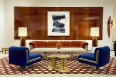 Jean-Claude Dresse Coffee Table with Resin & Bone Inlay, Belgium 1970s