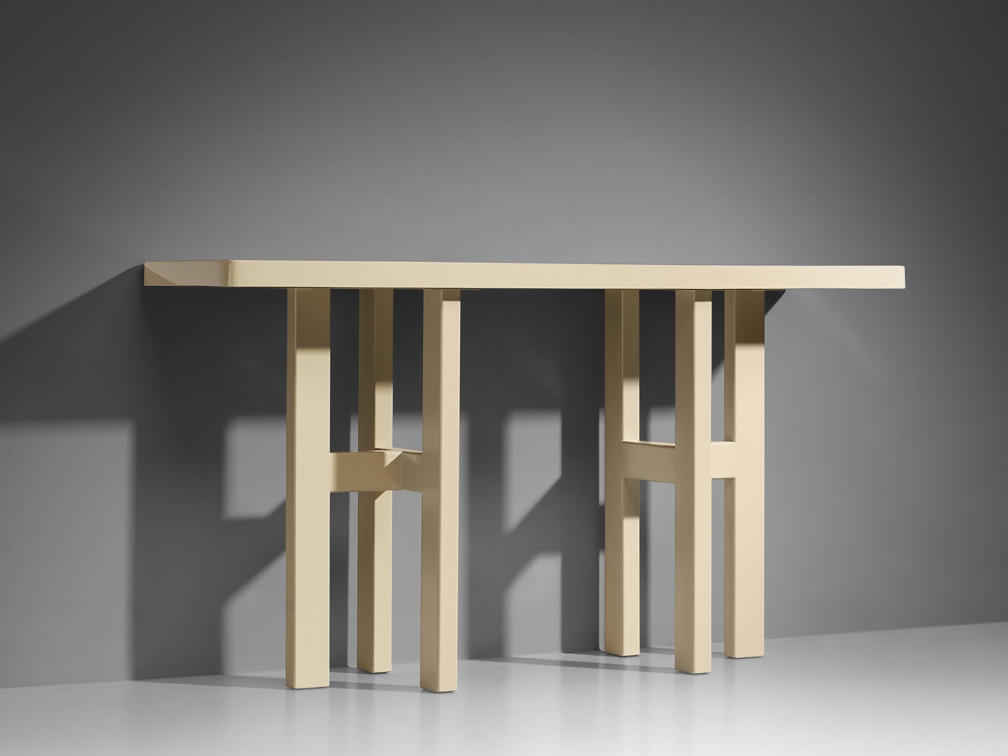 Jean Claude Dresse Console in Off-White Resin For Sale 1