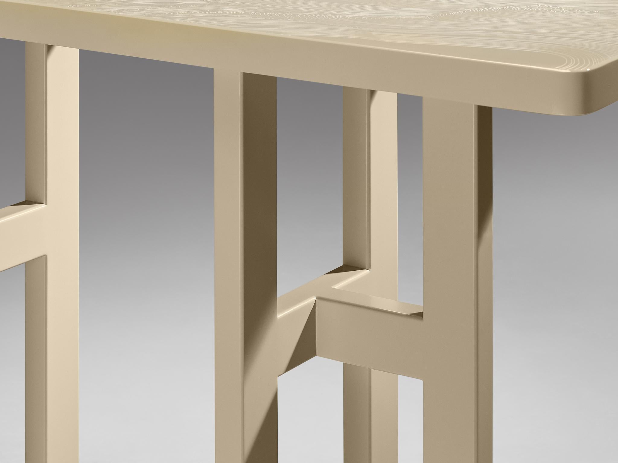 Jean Claude Dresse Console in Off-White Resin For Sale 2