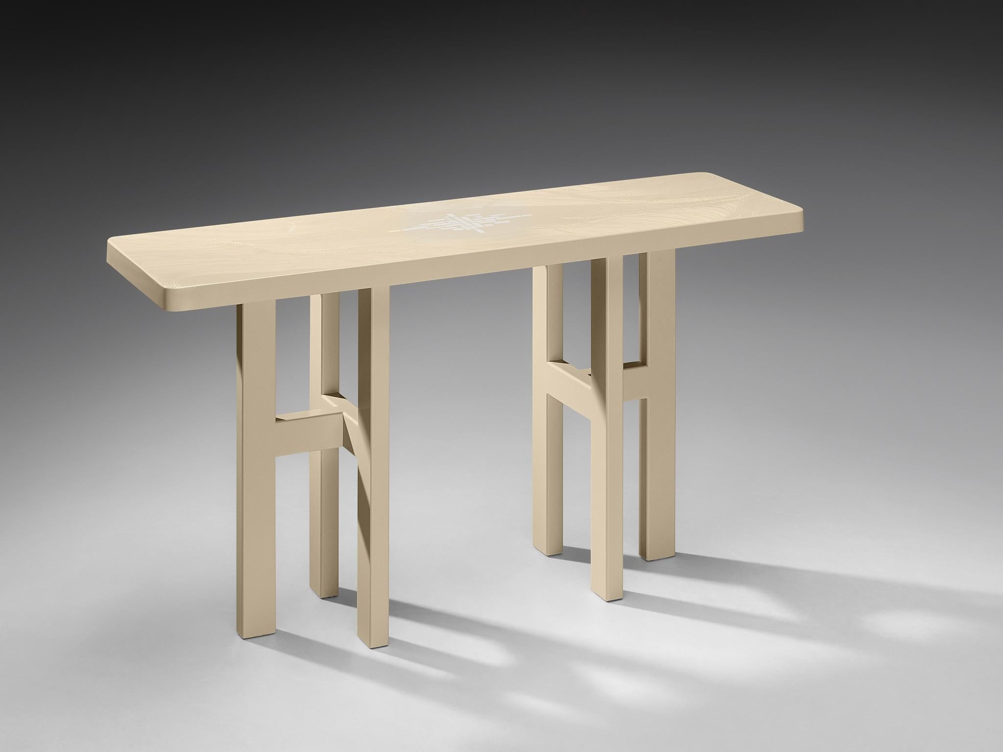 Jean Claude Dresse Console Table in Resin For Sale 3