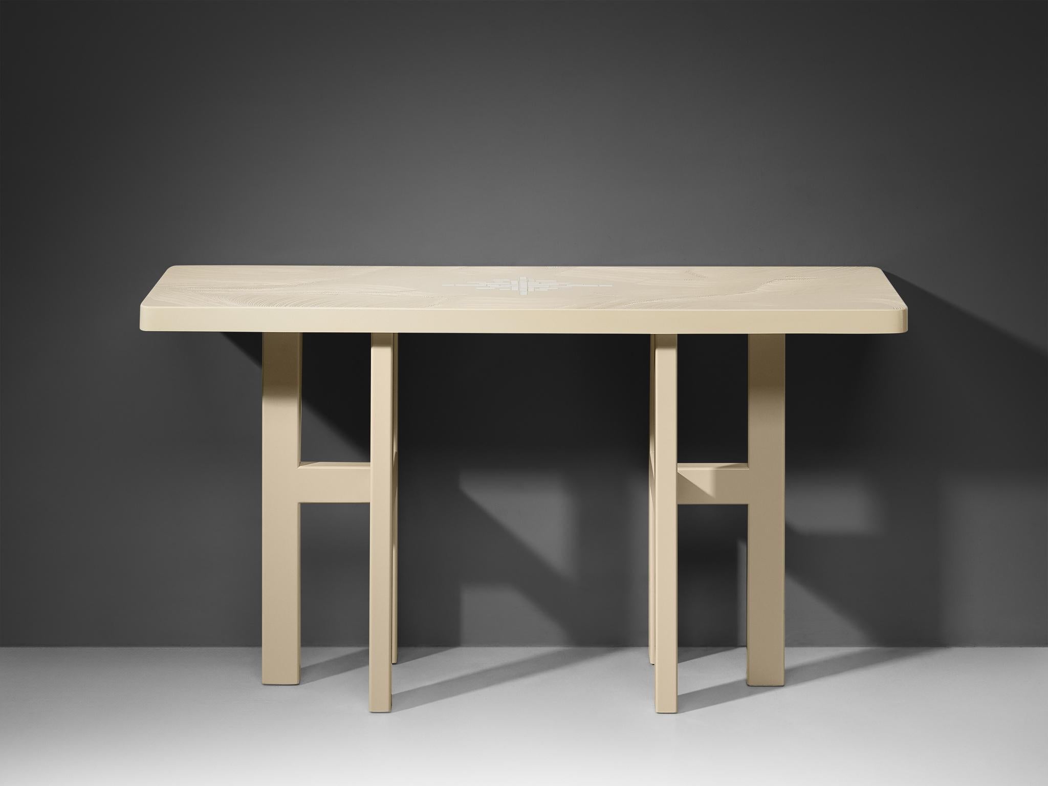 Jean Claude Dresse Console Table in Resin For Sale 1