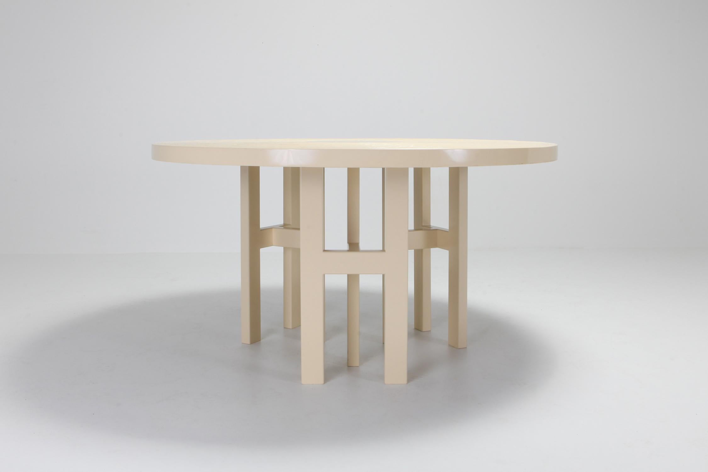 Post-Modern Jean Claude Dresse Exceptional Resin Dining Table
